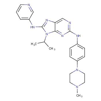 9-异丙基-N2-(4-(4-甲基哌嗪-1-基)苯基)-N8-(吡啶-3-基)-9H-嘌呤-2,8-二胺 CAS号:1350544-93-2科研及生产专用 高校及研究所支持货到付款