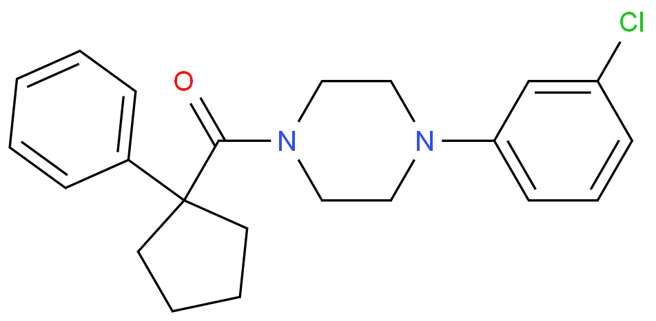4-(3-CHLOROPHENYL)PIPERAZINYL PHENYLCYCLOPENTYL KETONE