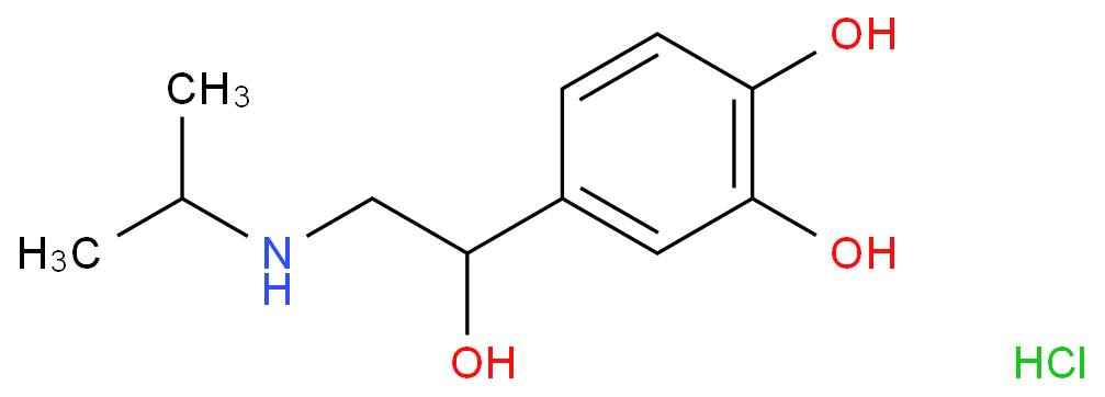 Isoprenaline hydrochloride structure