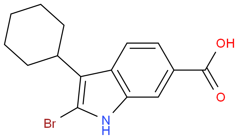 2-broMo-3-cyclohexyl-1H-indole-6-carboxylic acid