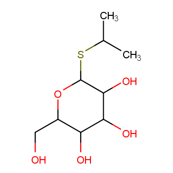 Isopropyl-beta-D-thiogalactopyranoside structure