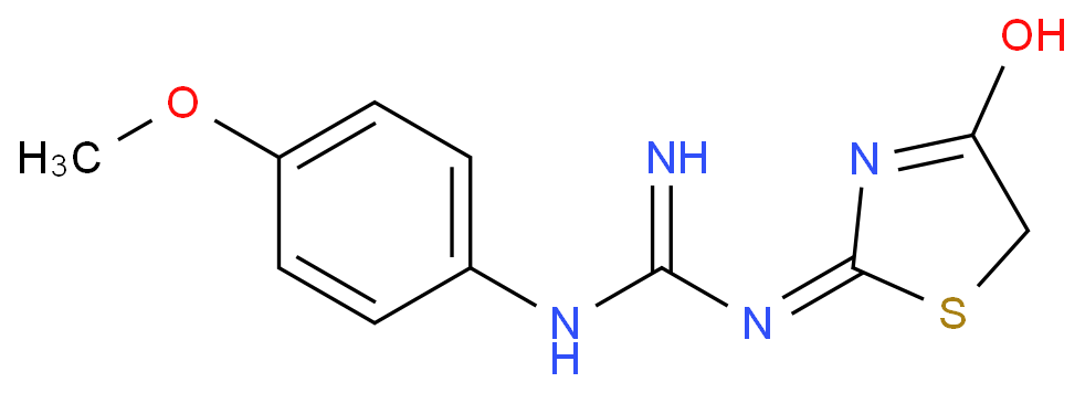 N-(4-methoxy-phenyl)-N'-(4-oxo-4,5-dihydro-thiazol-2-yl)-guanidine