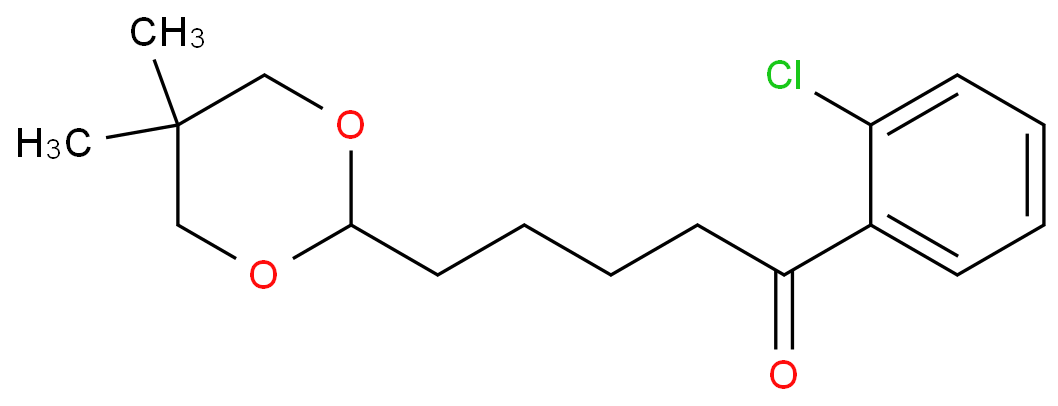 2'-CHLORO-5-(5,5-DIMETHYL-1,3-DIOXAN-2-YL)VALEROPHENONE