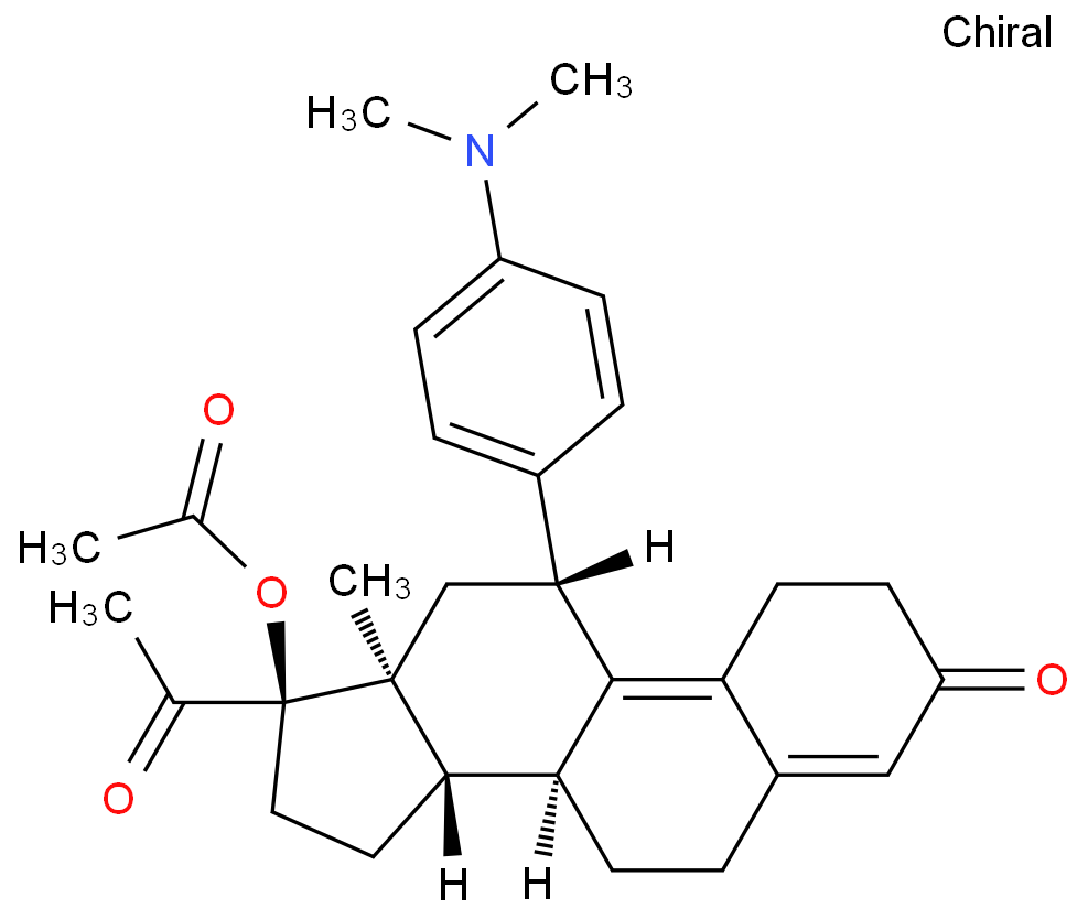 Ulipristal Acetate structure