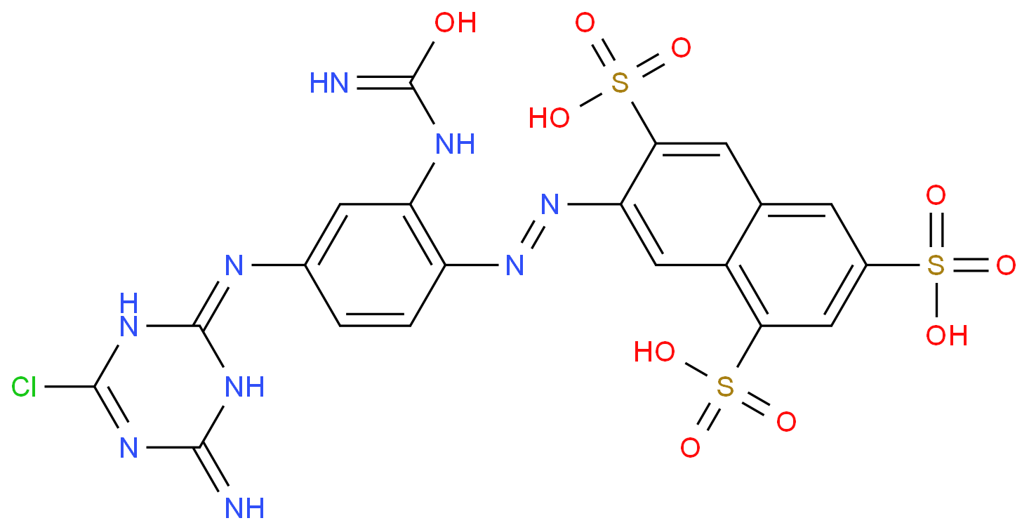 1,3,6-Naphthalenetrisulfonicacid, 7-[2-[2-[(aminocarbonyl)amino]-4-[(4-amino-6-chloro-1,3,5-triazin-2-yl)amino]phenyl]diazenyl]-  