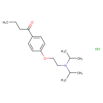 N-[2-(4-butanoylphenoxy)ethyl]-N-(propan-2-yl)propan-2-aminium chloride