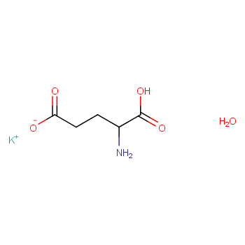 L-谷氨酸单盐酸盐单水合物化学结构式