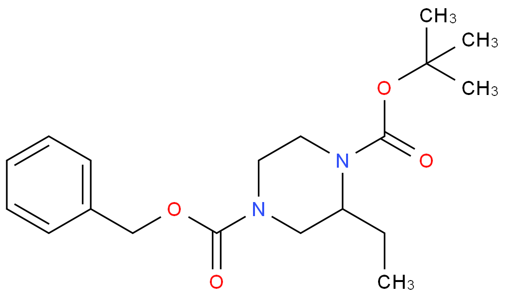 4-benzyl-1-tert-butyl-2-ethylpiperazine-1,4-dicarboxylate  