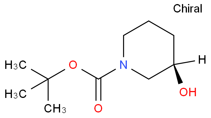 143900-43-0 (R)-1-Boc-3-羟基哌啶 结构式图片