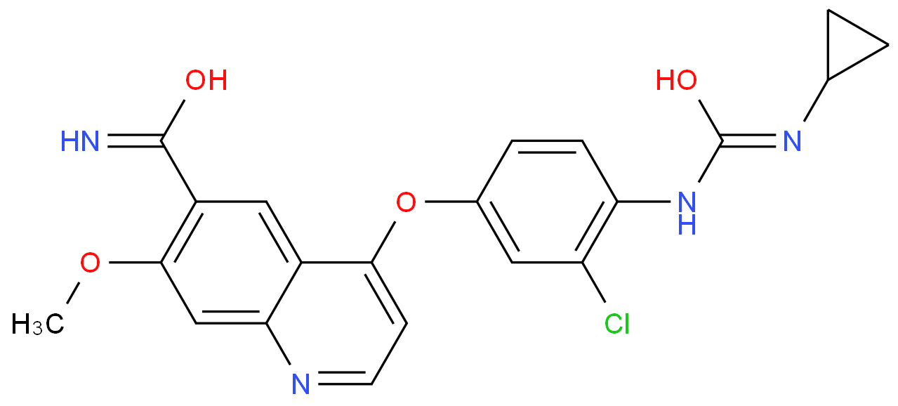 4-[3-氯-4-(环丙基氨基羰基)氨基苯氧基]-7-甲氧基-6-喹啉甲酰胺 产品图片
