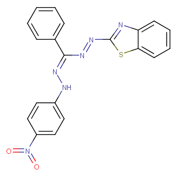 5-(2-BENZOTHIAZOLYL)-1-(4-NITROPHENYL)-3-PHENYLFORMAZAN