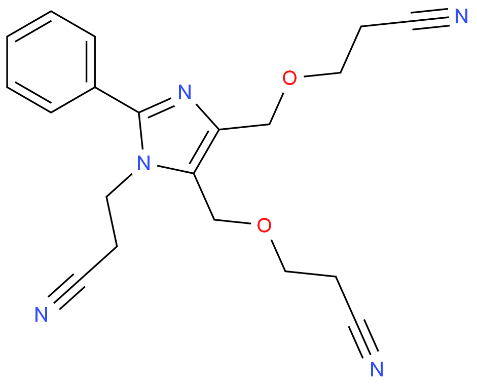 1-(2-CYANOETHYL)-2-PHENYL-4,5-DI-CYANOETHOXYMETHYL IMIDAZOLE