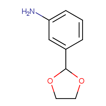 3-(1,3-二氧戊环-2-基)苯胺化学结构式