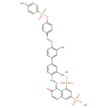 1,3-Naphthalenedisulfonicacid,8-[2-[3,3'-dimethyl-4'-[2-[4-[[(4-methylphenyl)sulfonyl]oxy]phenyl]diazenyl][1,1'-biphenyl]-4-yl]diazenyl]-7-hydroxy-,sodium salt (1:2)  