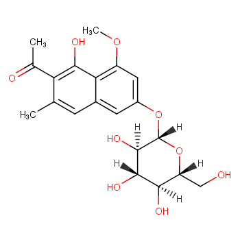 Tinnevellin glucoside structural formula image