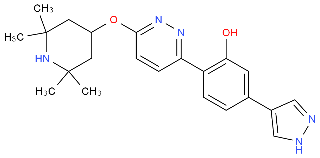 5-(1H-吡唑-4-基)-2-(6-((2,2,6,6-四甲基哌啶-4-基)氧基)哒嗪-3-基)苯酚/1562338-42-4