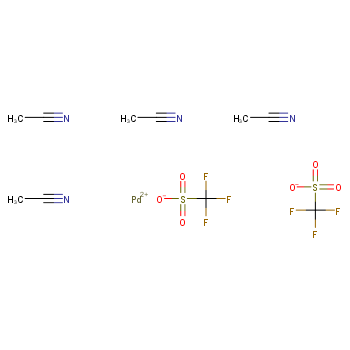 四(乙腈)钯(II)二(三氟甲磺酸)化学结构式