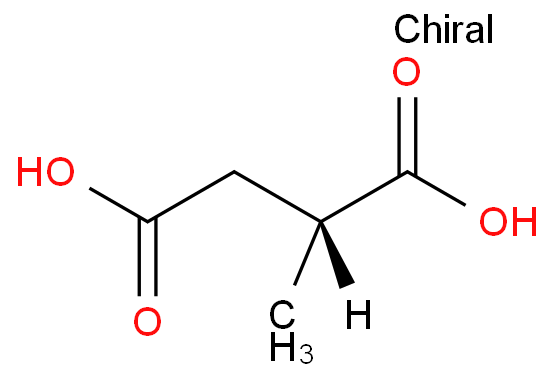 3641-51-8 (R)-(+)-甲基丁二酸 结构式图片