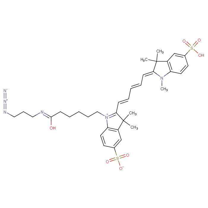 Sulfo-CY5-N3水溶性菁染料cy5叠氮1481447-40-8