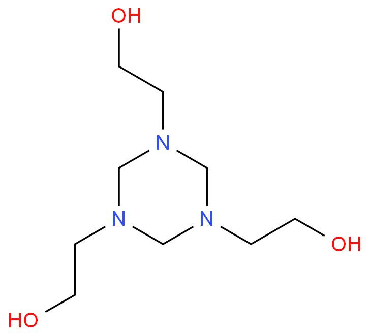 羟乙基六氢均三嗪化学结构式