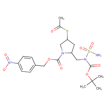(2S,4S)-4-乙酰硫基-2-[[N-氨基磺?；?N-(叔丁氧羰基)氨基]甲基]吡咯烷