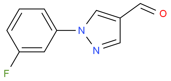 1-(3-氟苯基)吡唑-4-甲醛化学结构式