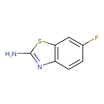 2-氨基-6-氟苯并噻唑化学结构式