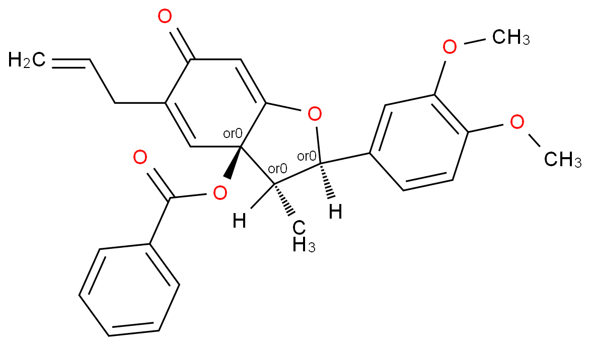 Benzoic acid (2S,3R,3aS)-5-allyl-2-(3,4-dimethoxy-phenyl)-3-methyl-6-oxo-2,3-dihydro-6H-benzofuran-3a-yl ester