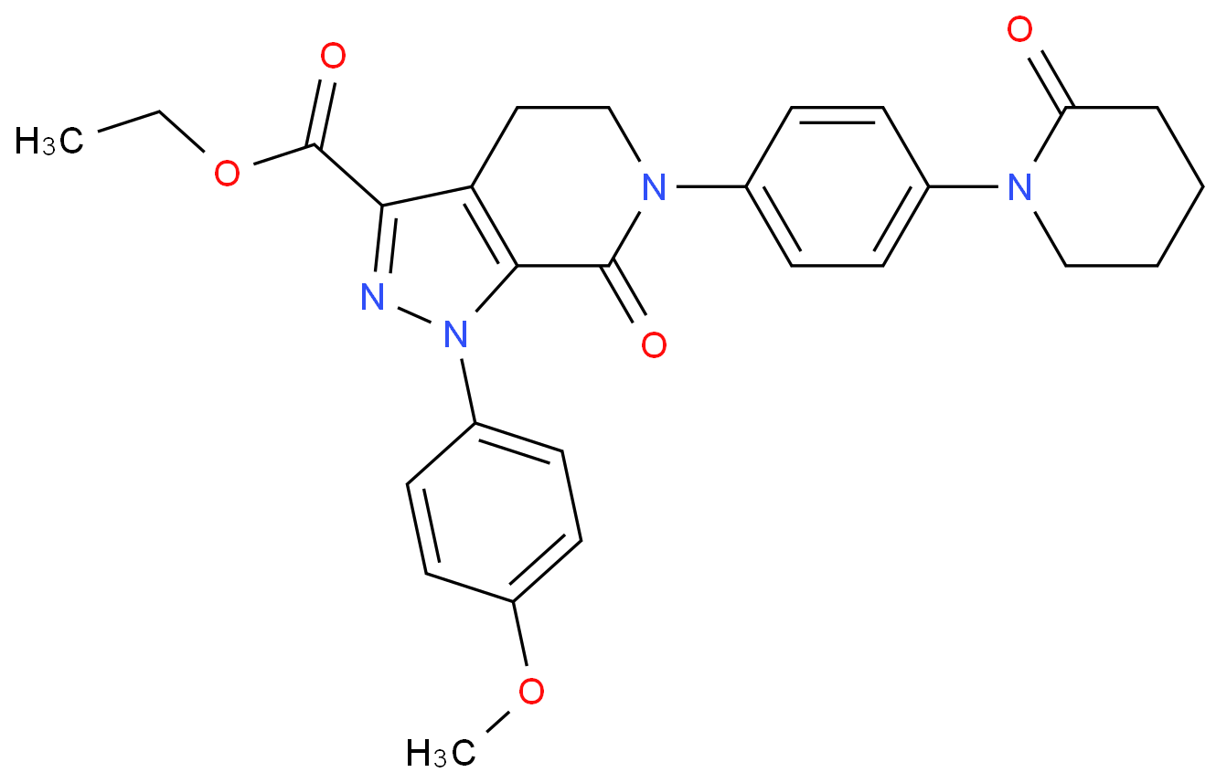 1-(4-甲氧基苯基)-7-氧代-6-摆4-(2-氧代哌啶-1-基)苯基闭-4,5,6,7-四氢-1贬-吡唑并摆3,4-颁闭吡啶-3-羧酸乙酯/503614-91-3