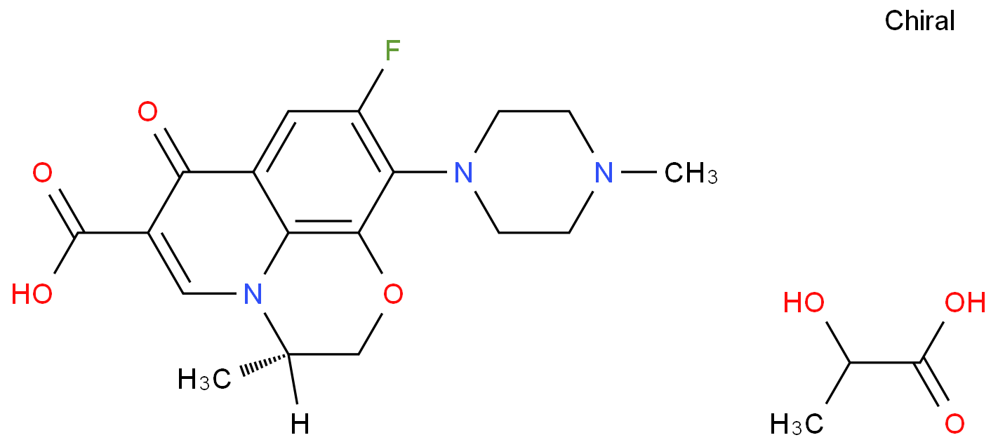 乳酸左氧氟沙星化学结构式