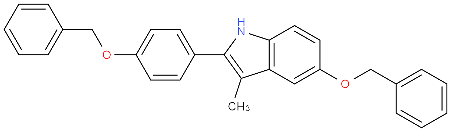 3-甲基-5-苄氧基-2-(4-苄氧基苯基)-1H-吲哚