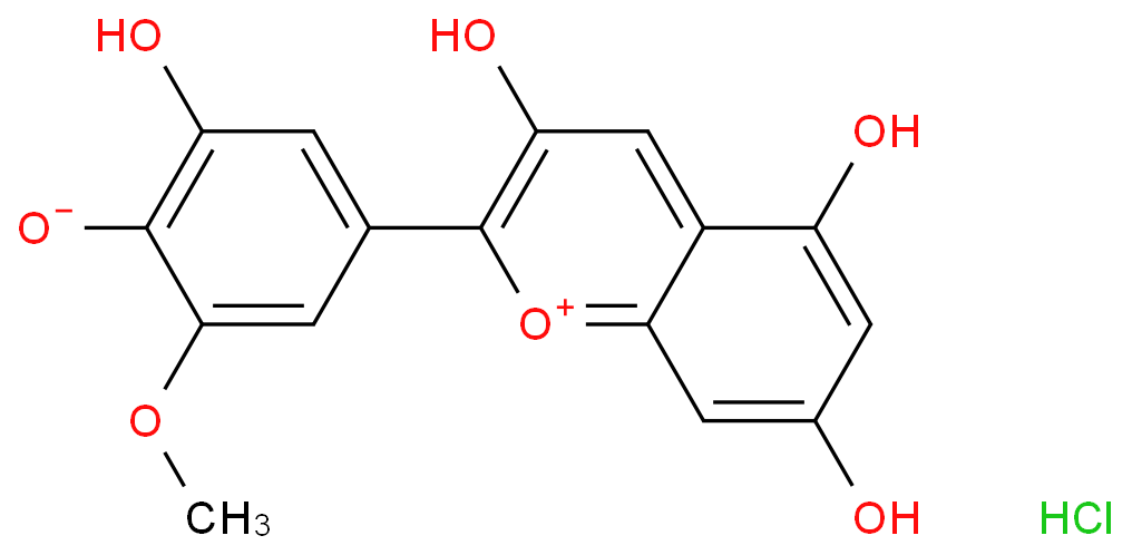 1-Benzopyrylium,2-(3,4-dihydroxy-5-methoxyphenyl)-3,5,7-trihydroxy-, chloride (1:1)  