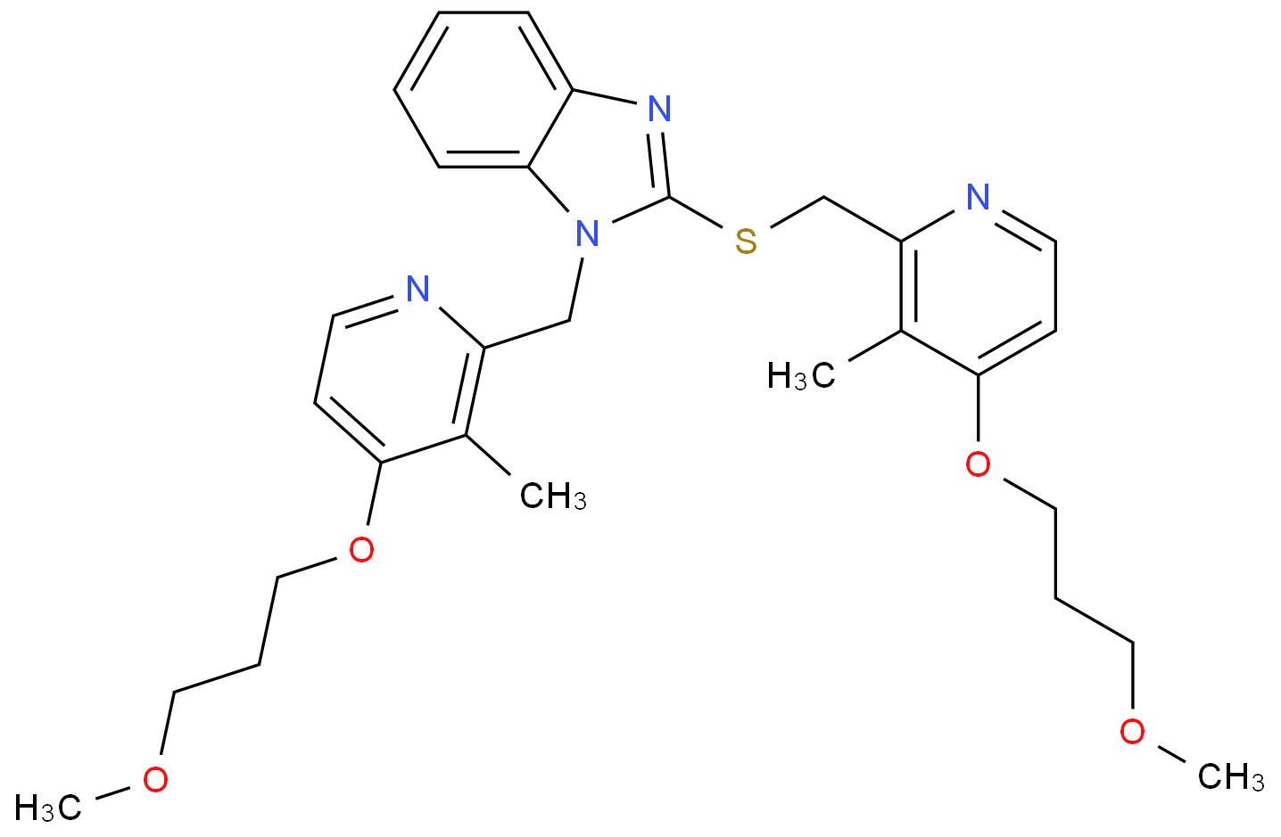 N -[[4 - (3 - 甲氧基丙氧基)-3 - 甲基-2 - 吡啶]甲基]雷贝拉唑硫醚