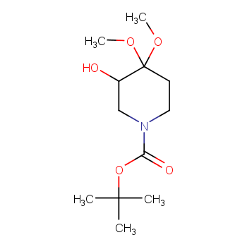 3-羟基-4,4-二甲氧基哌啶-1-羧酸叔丁酯 产品图片