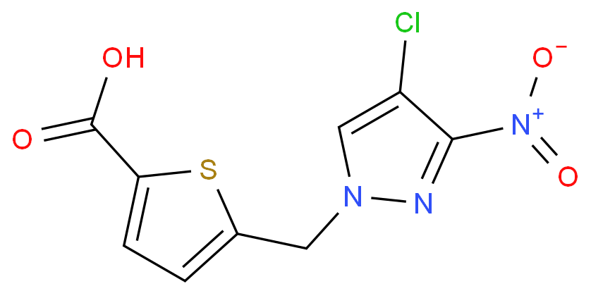5-[(4-Chloro-3-nitro-1H-pyrazol-1-yl)methyl]thiophene-2-carboxylic acid