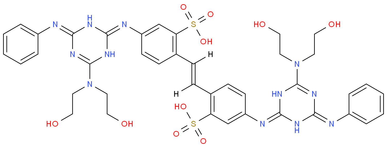 4,4'-bis({4-anilino-6-[bis(2-hydroxyethyl)amino]-1,3,5-triazin-2-yl}amino)stilbene-2,2'-disulfonic acid