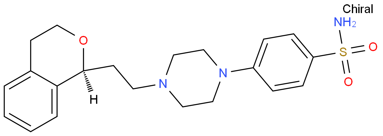 Benzenesulfonamide, 4-(4-(2-(3,4-dihydro-1H-2-benzopyran-1-yl)ethyl)-1 -piperazinyl)-, (S)-