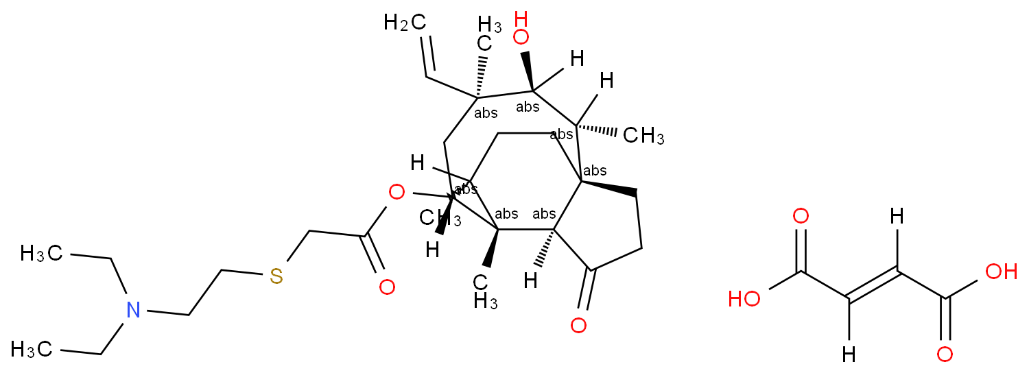 5-hydroxy-4,6,9,10-tetramethyl-1-oxo-6-vinyldecahydro-3a,9-propanocyclopenta[8]annulen-8-yl 2-((2-(diethylamino)ethyl)thio)acetate but-2-enedioate