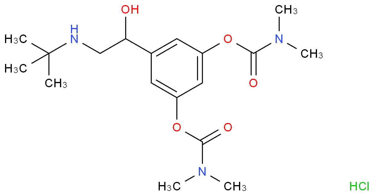[3-[2-(tert-butylamino)-1-hydroxyethyl]-5-(dimethylcarbamoyloxy)phenyl] N,N-dimethylcarbamate;hydrochloride