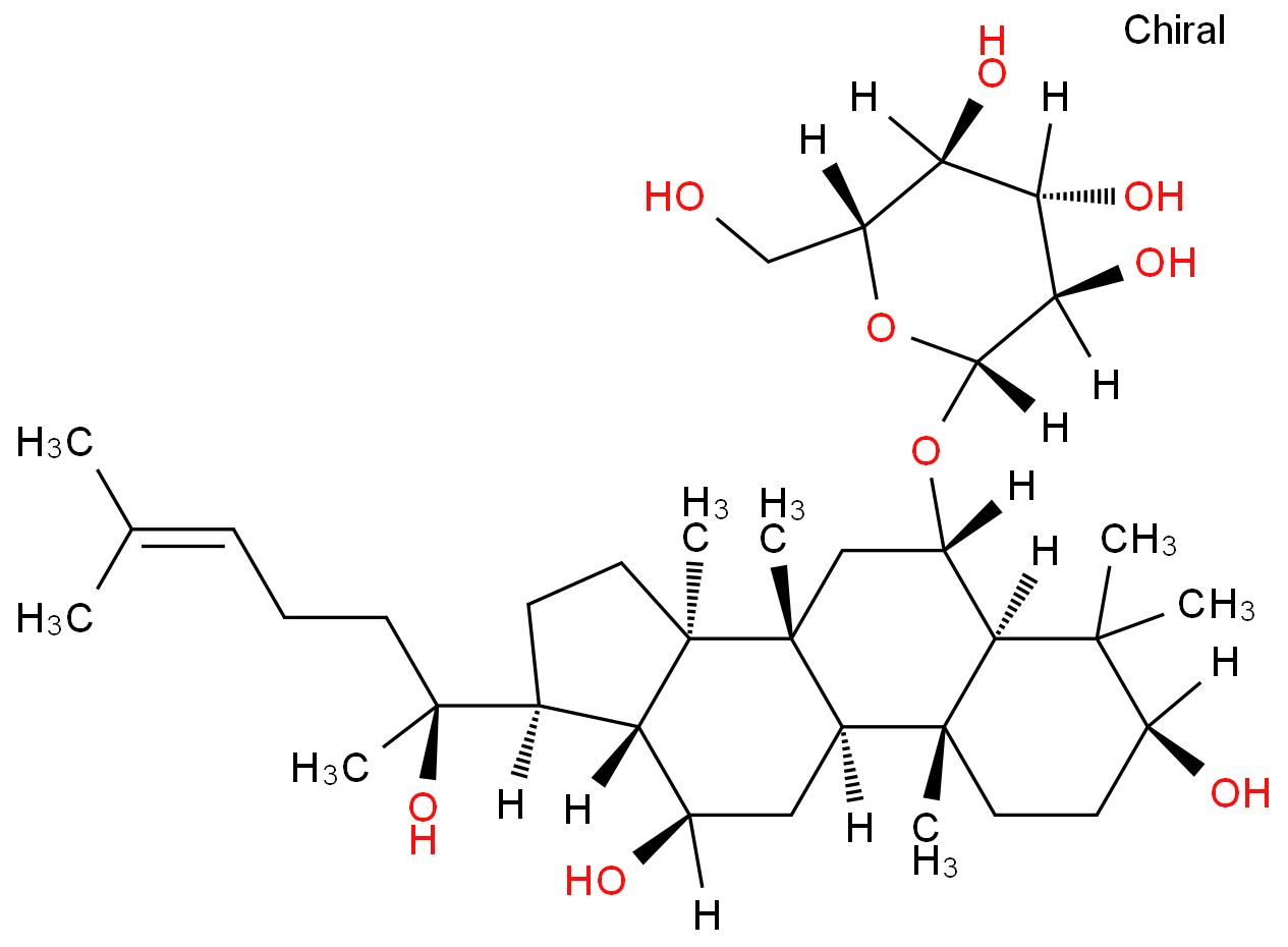 人参皂苷Rh1化学结构式