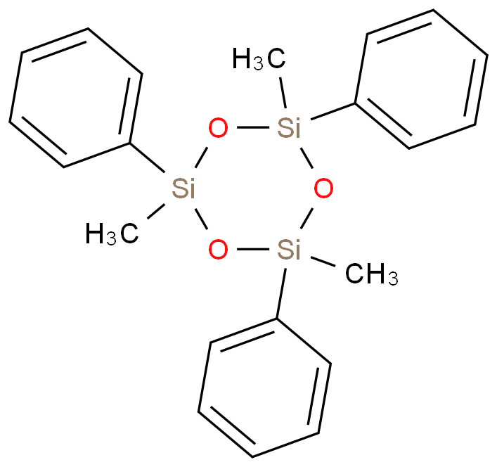 2,4,6-三甲基-2,4,6-三苯基环三硅氧烷化学结构式