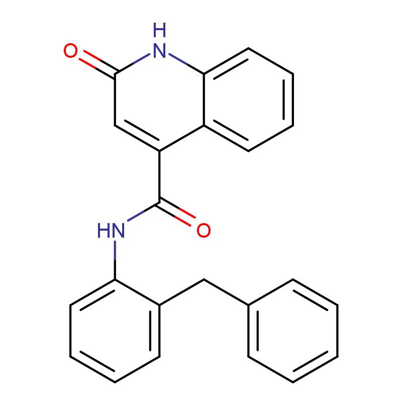 N-(2-苄基苯基)-2-氧代-1,2-二氢喹啉-4-甲酰胺 CAS号:792957-74-5科研及生产专用 高校及研究所支持货到付款