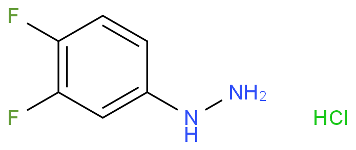 3,4-二氟苯肼盐酸盐化学结构式
