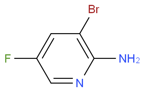 2-氨基-3-溴-5-氟吡啶化学结构式