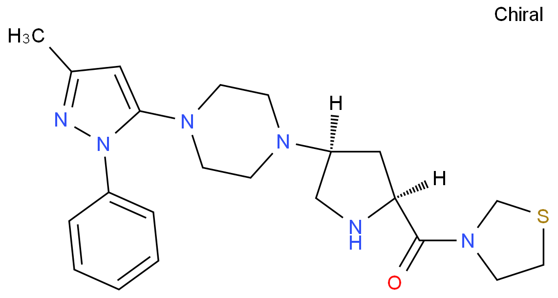 [(2S,4S)-4-[4-(5-methyl-2-phenylpyrazol-3-yl)piperazin-1-yl]pyrrolidin-2-yl]-(1,3-thiazolidin-3-yl)methanone