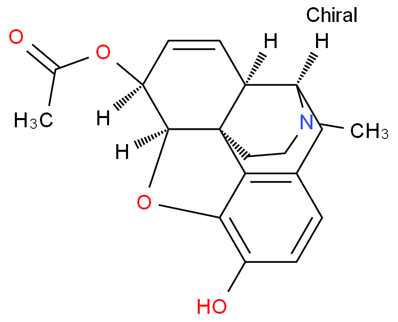 Morphinan-3,6-diol,7,8-didehydro-4,5-epoxy-17-methyl- (5a,6a)-, 6-acetate  