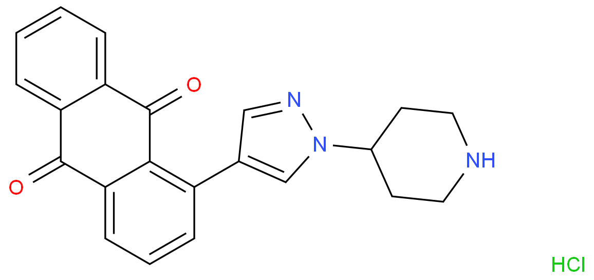 1-(1-(哌啶-4-基)-1H-吡唑-4-基)蒽-9,10-二酮盐酸盐 CAS号:2310262-11-2科研及生产专用 高校及研究所支持货到付款