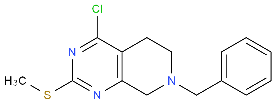 7-benzyl-4-chloro-2-(methylthio)-5,6,7,8-tetrahydropyrido[3,4-d]pyrimidine