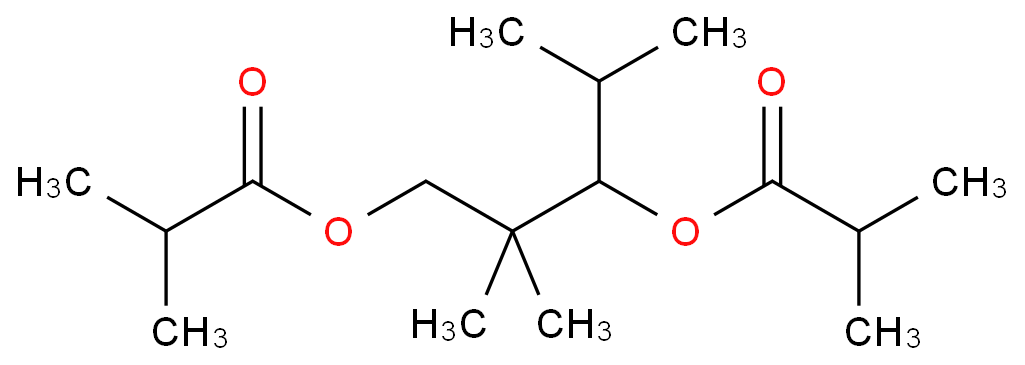 2,2,4-TRIMETHYL-1,3-PENTANEDIOL DIISOBUTYRATE; 6846-50-0 structural formula