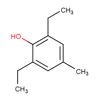 2,6-二乙基-4-甲基苯酚化学结构式